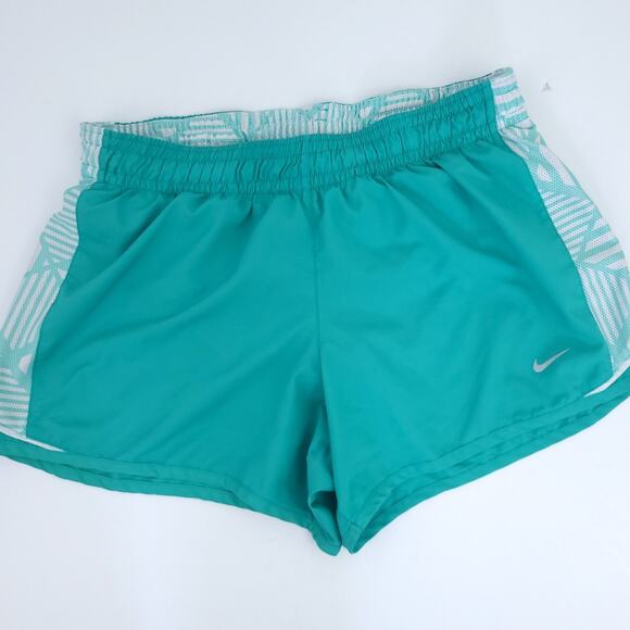 Nike Tempo Running Shorts Women Size Medium, Lined, Green, White Athletic Short - Picture 1 of 5